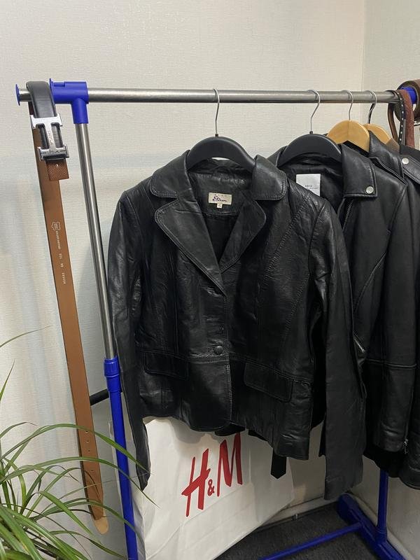 Women Etam Jacket Black Leather 42 / XL / 50