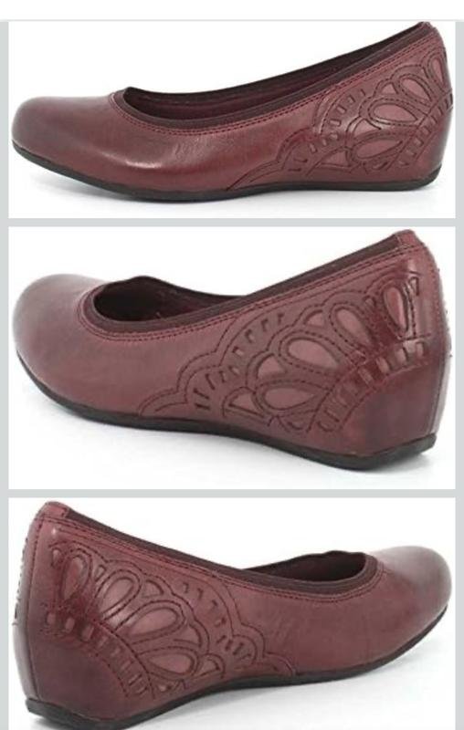 Women Rockport Heels Burgundy Leather 40