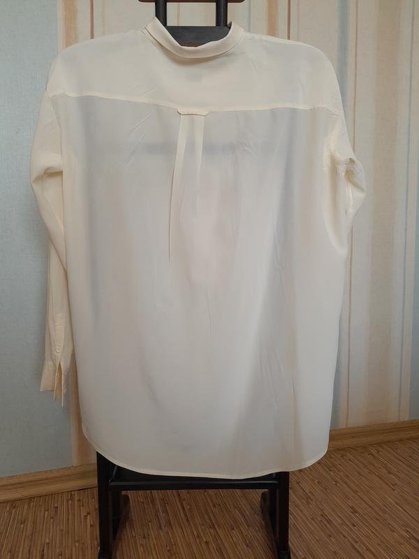 Women Closed Shirt White Silk M