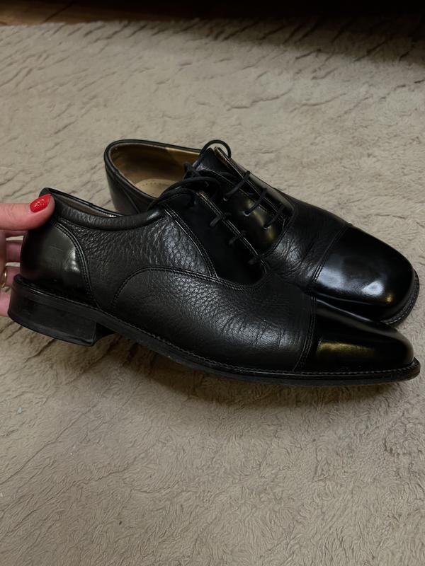 Homme Barker Chaussures Noires Cuir 10