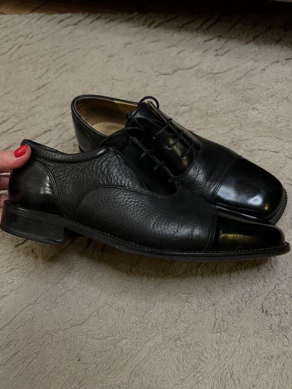 Homme Barker Chaussures Noires Cuir 10