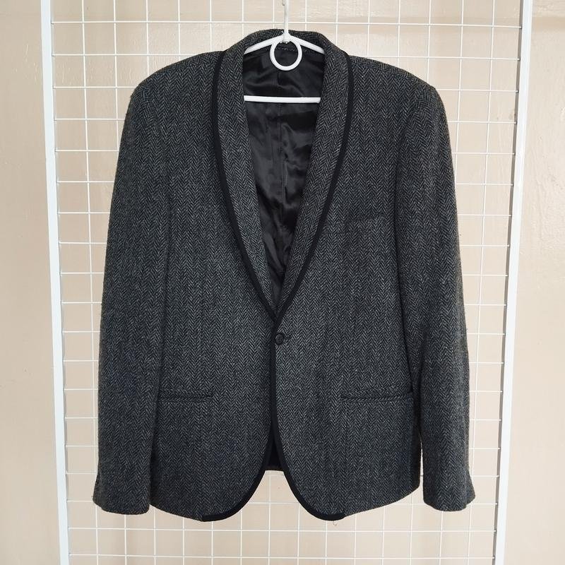 Мужской Harris Tweed Пиджак Серый Твид 36 / S / 44