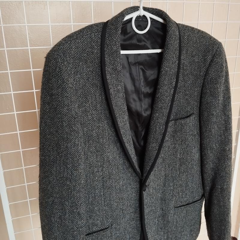 Мужской Harris Tweed Пиджак Серый Твид 36 / S / 44