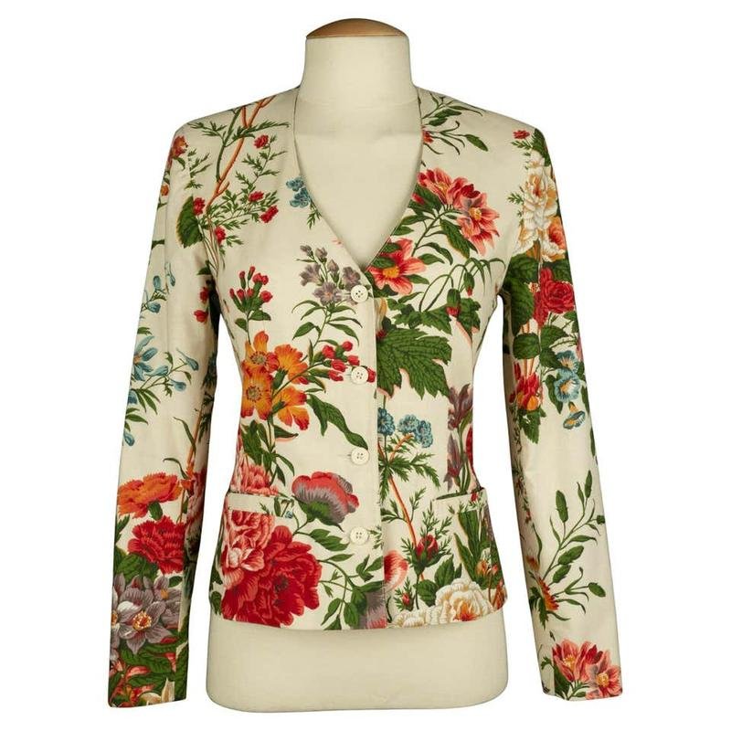 Women Cacharel Blazer Beige Cotton 40