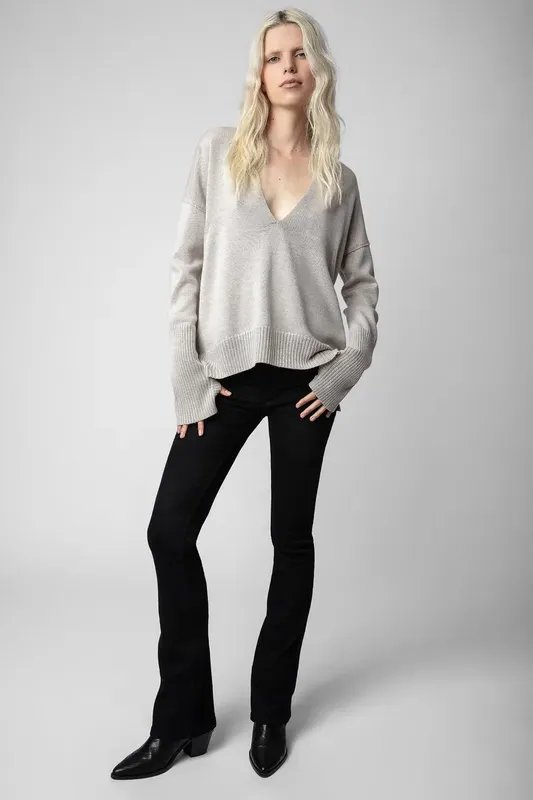 Женский Zadig & Voltaire Свитер Бежевый Шерсть 38