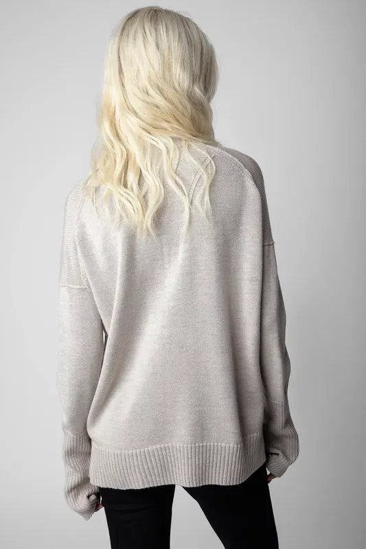 Женский Zadig & Voltaire Свитер Бежевый Шерсть 38