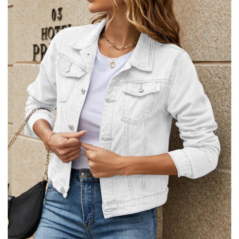 Women Etam Jacket White Cotton 48 / 4XL / 56