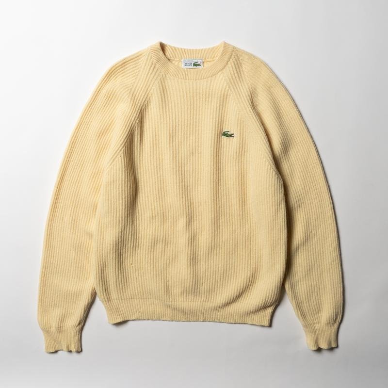 Homme Lacoste Pull Jaune Laine 38 / M / 46