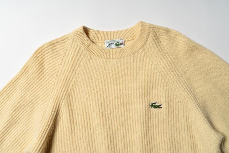 Herren Lacoste Pullover Gelb Wolle 38 / M / 46