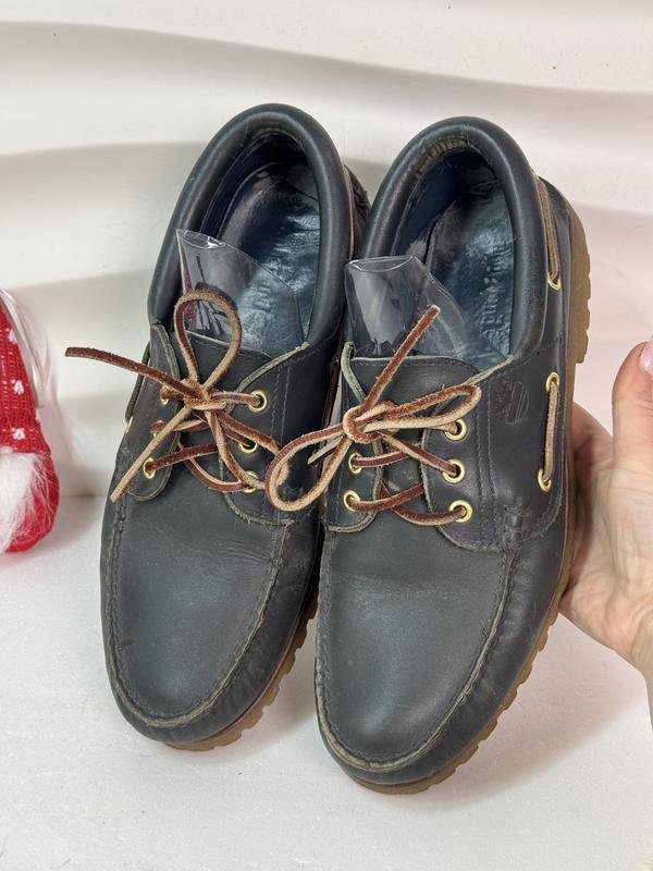 Men Timberland Loafers Navy Leather 42