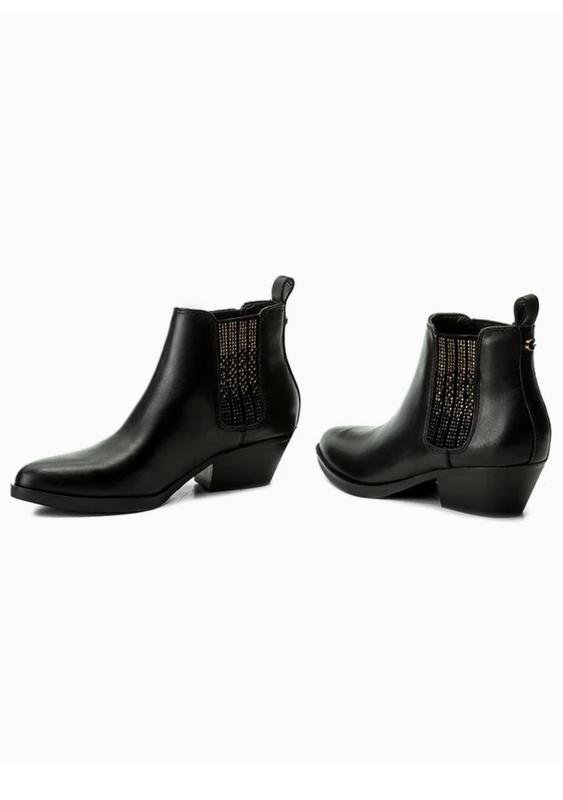 Damen GUESS Chelsea-Stiefel Schwarz Leder 39