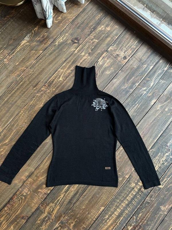 Women Christian Dior Turtleneck Black Cotton 36 /