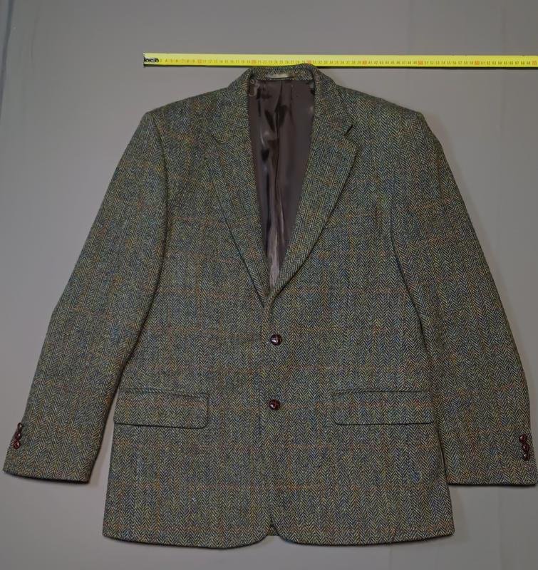 Homme Harris Tweed Blazer Gris Laine 38