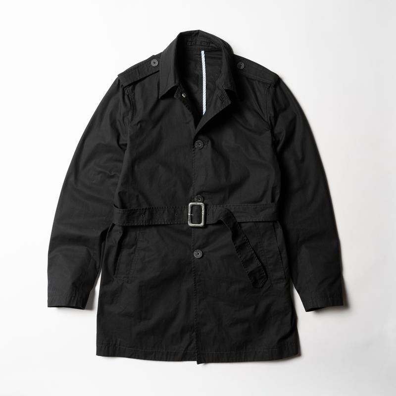 Мужской J.Lindeberg Плащ Тёмно-синий Хлопок 38 / M