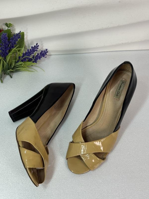 Women Massimo Dutti Heels Black Patent Leather 40