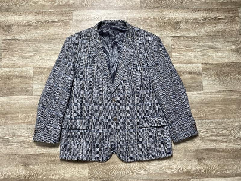Мужской Harris Tweed Пиджак Серый Шерсть 50