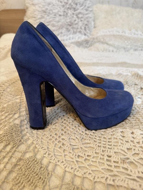 Femme Nine West Talons Bleu Marine Suède 38