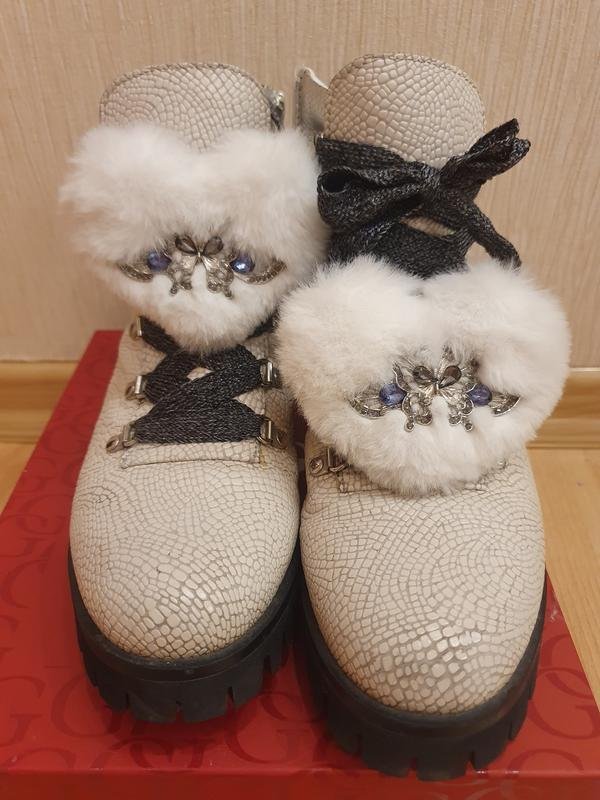 Damen Marzetti Stiefel Weiß Leder 38.5