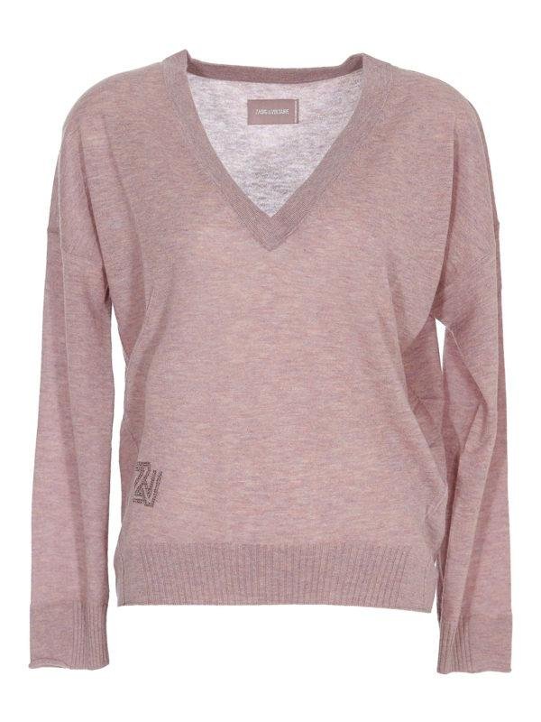 Женский Zadig & Voltaire Свитер Розовый Шерсть 38