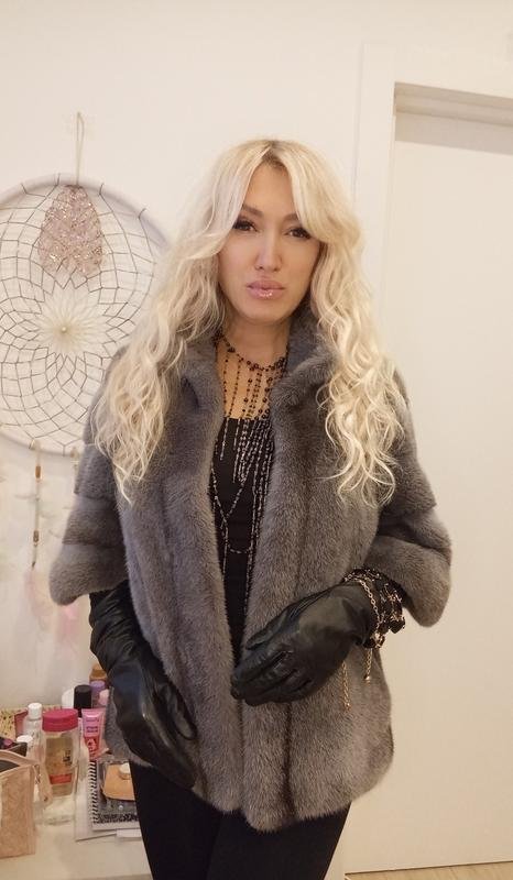 Женский Mido Пальто Серый Норка 38 / M / 46