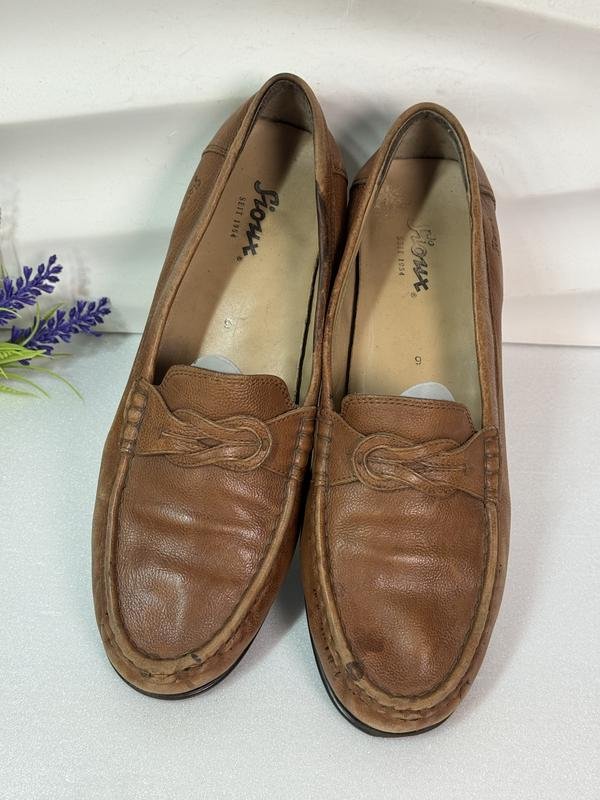 Herren Sioux Slipper Braun Leder 43.5