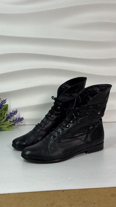 Женские Body Ботинки Чёрные Кожа 38