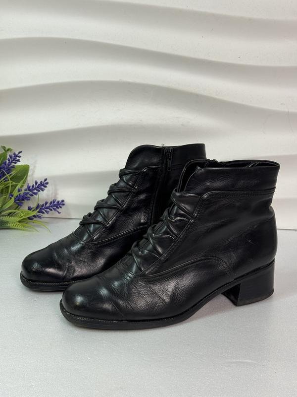 Женские Gabor Ботинки Чёрный Кожа 38