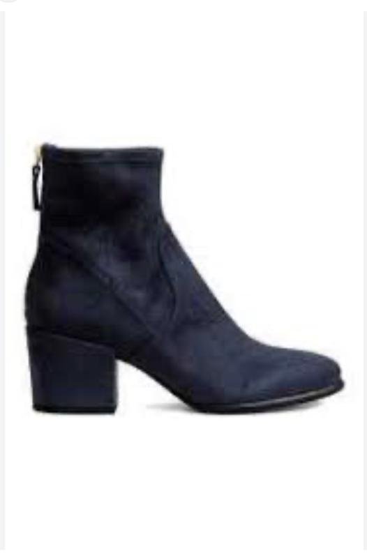 Femme H&M Bottines Bleu Marine Suède 39