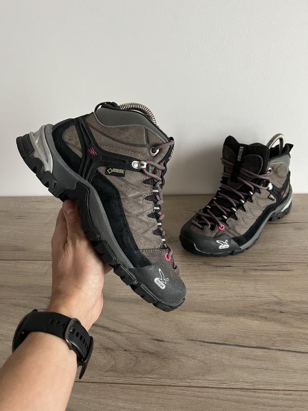 Женские Salewa Ботинки Чёрный Кожа 36
