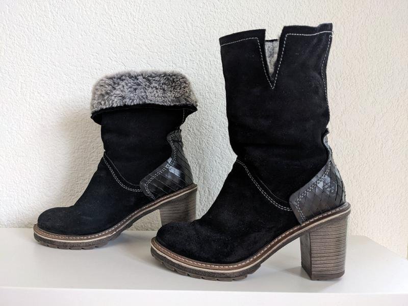 Donna Tamaris Stivali Nero Suede 36