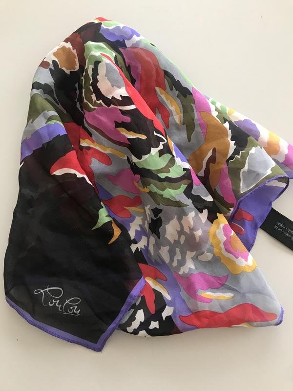 Women Cacharel Scarf Red Silk