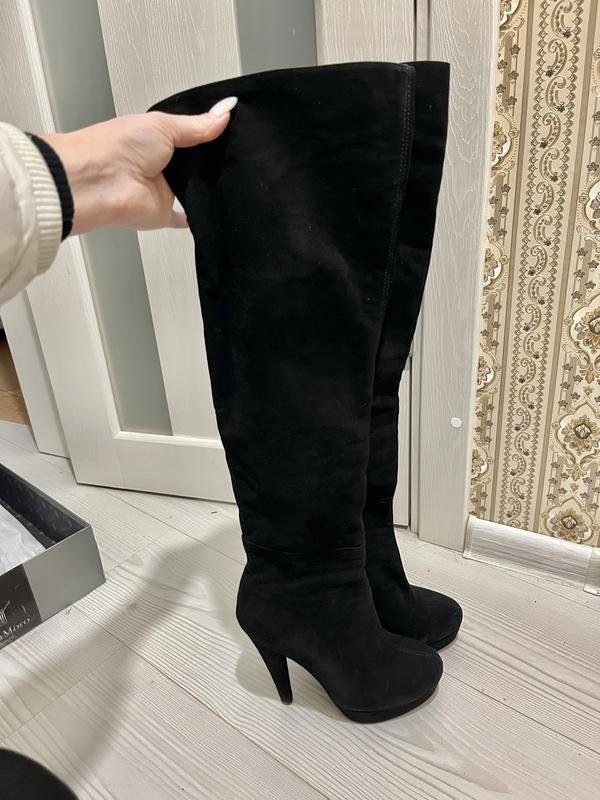 Women Maria Moro Knee-High Boots Black Suede 38