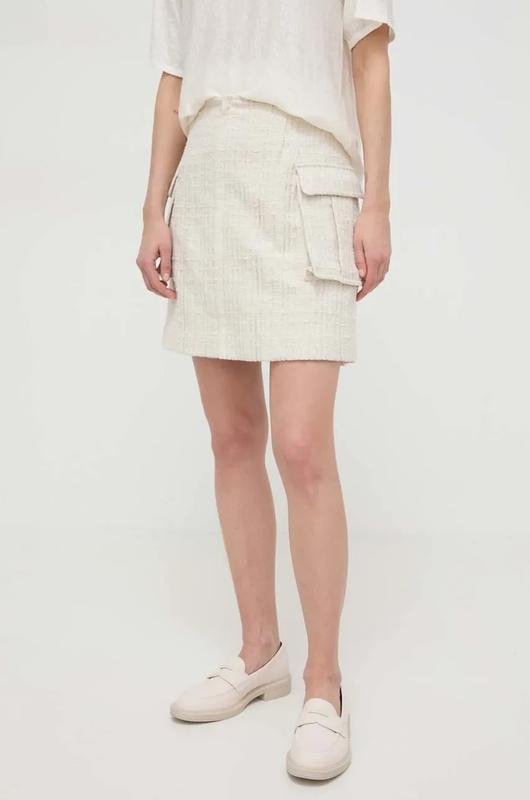 Women Custommade Mini Skirt Beige