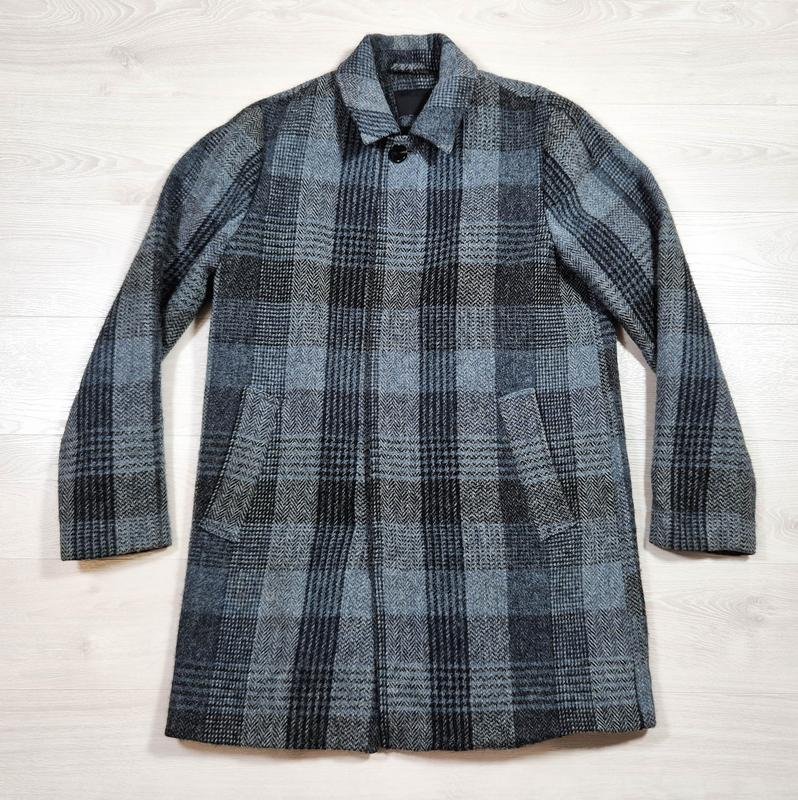 Мужское Harris Tweed Пальто Серое Шерсть M