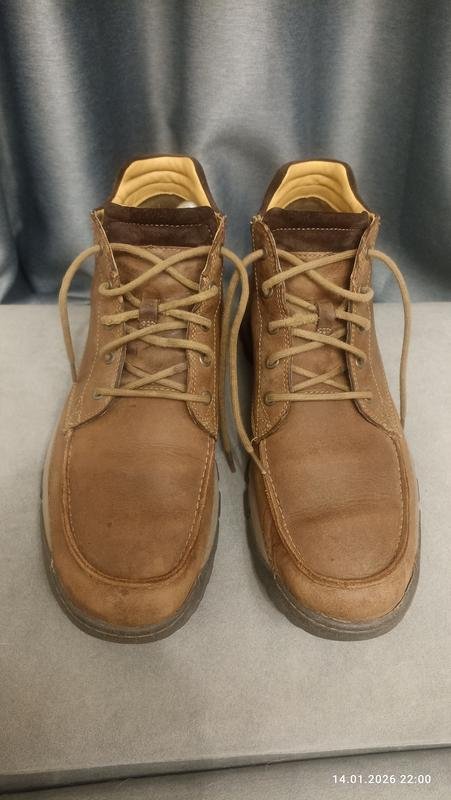Homme Clarks Bottes Marron Cuir 44