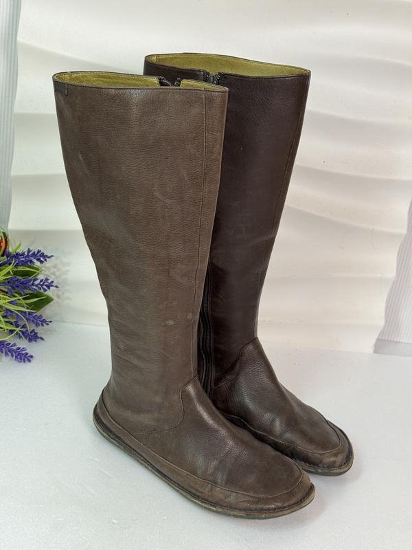Women Camper Boots Brown Leather 36