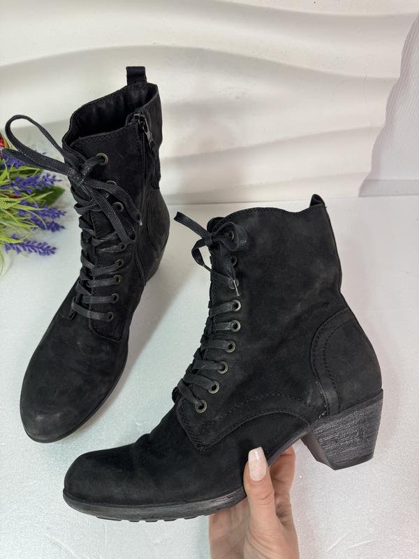 Женские Roberto Santi Ботинки Чёрные Кожа 41