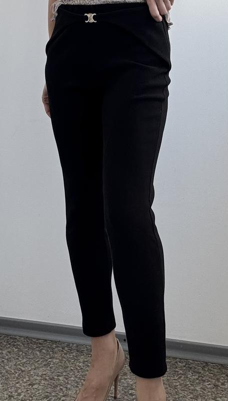 Женские Celine Леггинсы Чёрный Полиэстер 38 / M /