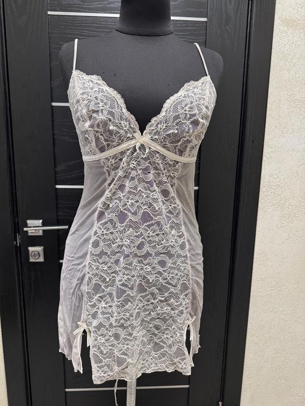 Women Chantelle Nightgown Beige Elastane 38 / M /