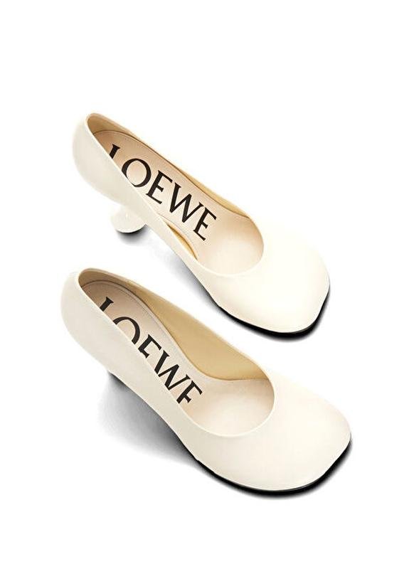 Женские Loewe Туфли Белые Кожа 37