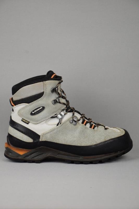 Damen Lowa Stiefel Grau Leder 41