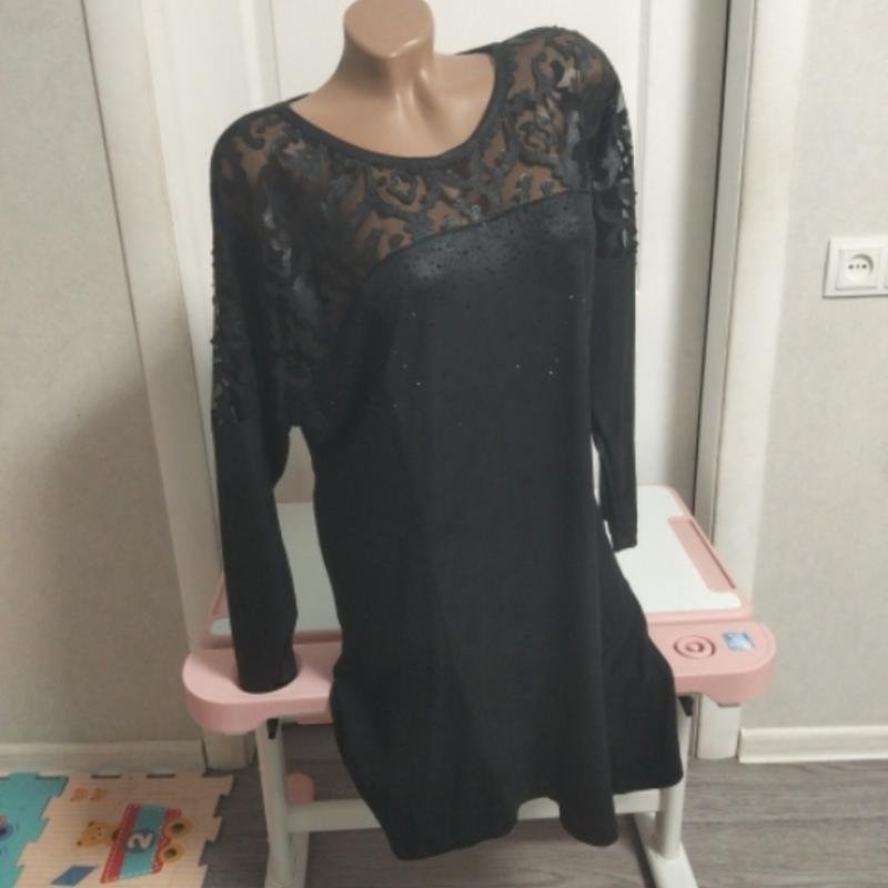 Женское Платье Чёрный Вискоза 44 / XXL / 52