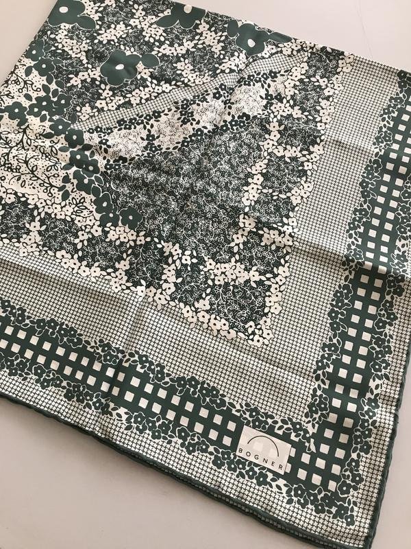 Женский Bogner Шарф Зелёный Шёлк