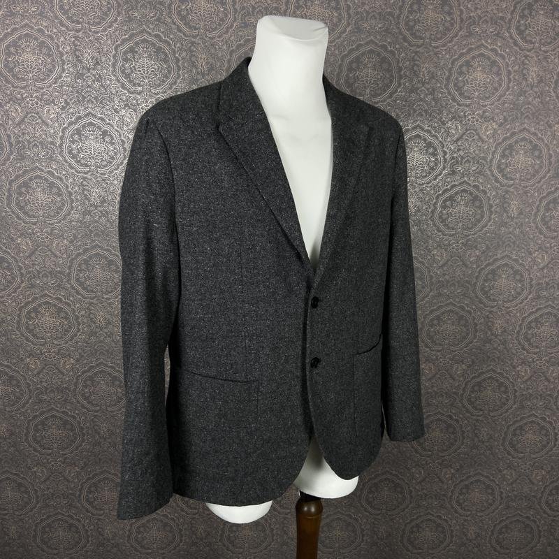 Men Massimo Dutti Blazer Grey Wool 42 / XL / 50
