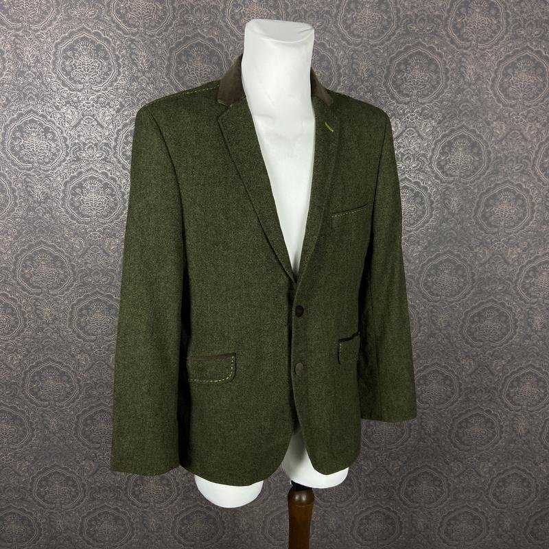 Men Holland Esquire Blazer Khaki Wool 42 / XL / 50