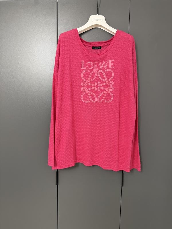 Женский Loewe Свитер Малиновый Вискоза M