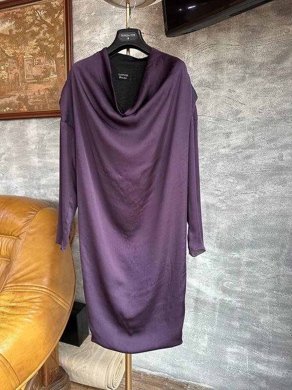 Femme Lanvin Robe Violet Soie 36 / S / 44