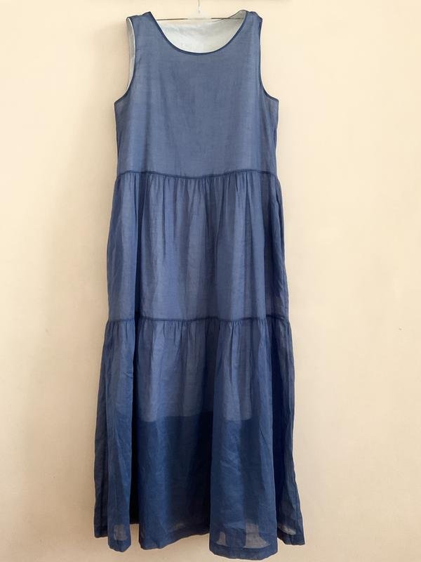 Женское Vicario Cinque Платье Тёмно-синий Хлопок