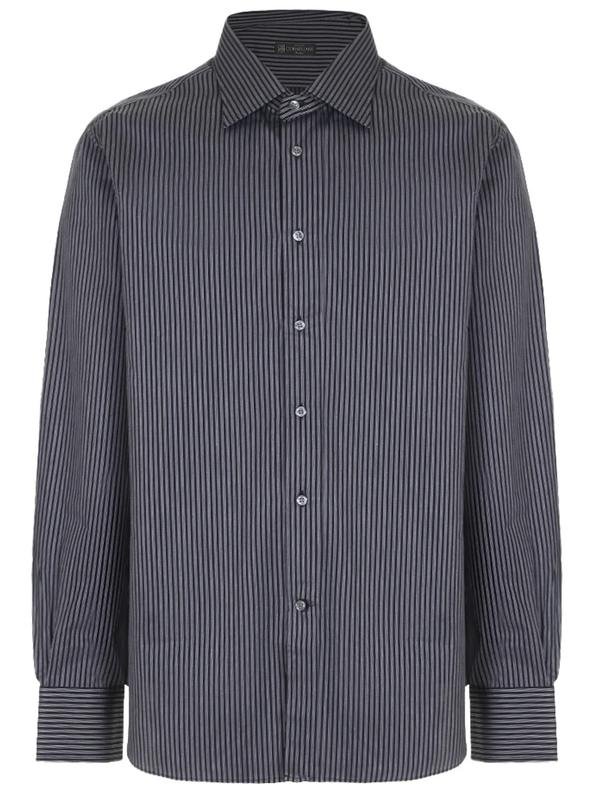 Men Corneliani Shirt Black Cotton 38 / M / 46