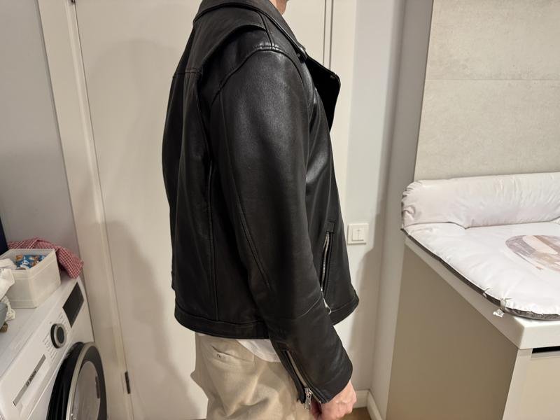 Herren DRYKORN Jacke Schwarz Leder M